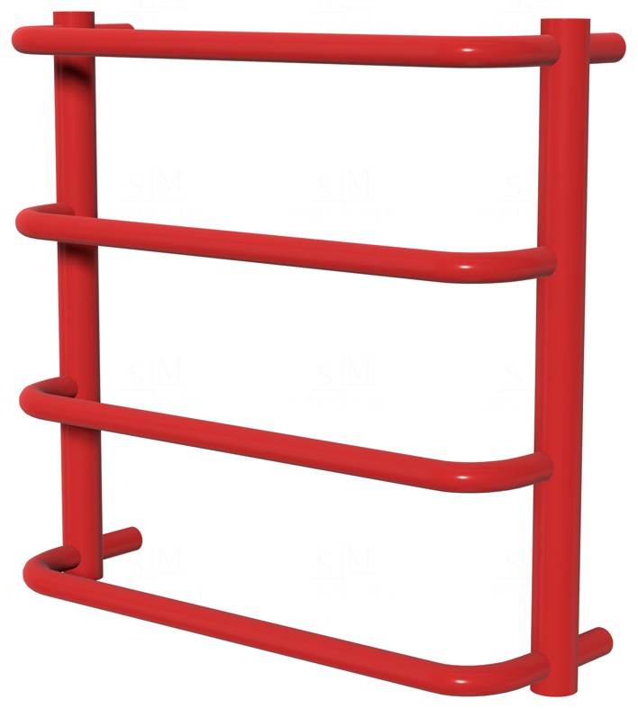 

Красный полотенцесушитель Modern 4 RAL3020 лесенка 450x482, red