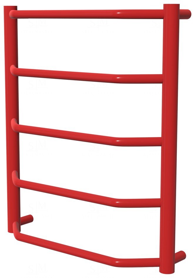 

Красный полотенцесушитель Standart 5 RAL3020 лесенка 550x482, red