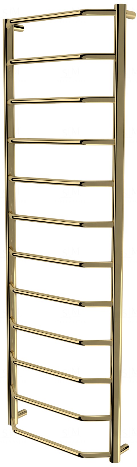 

Полотенцесушитель Standart 12 золото лесенка 1250x432, gold