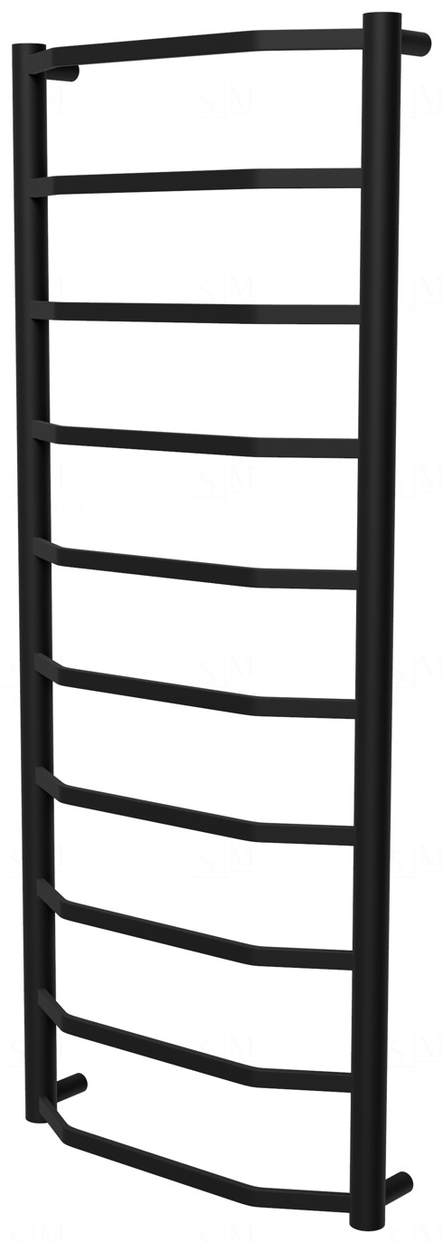 

Черный полотенцесушитель Luxe 10 RAL9005 лесенка 1050x432, black