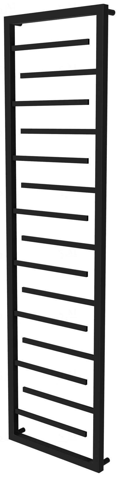 

Черная сушилка для полотенец Prestige 15 RAL9005 лесенка 1650x480, black