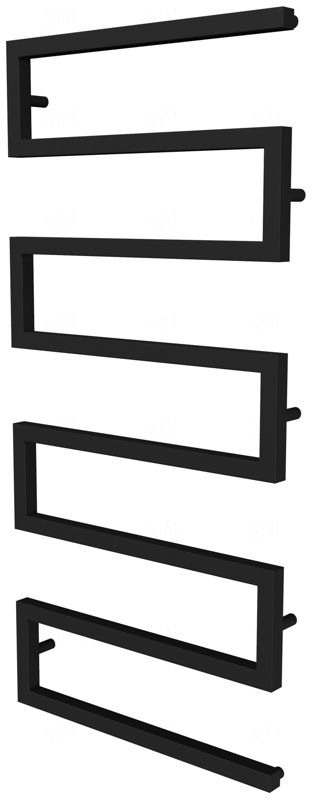 

Полотенцесушитель Ultra 7 черная RAL9005 змейка 1230x550, black