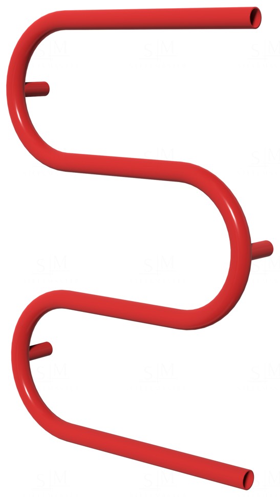 

Красная сушилка для полотенец Змейка 3 RAL3020 змейка 575x400, red