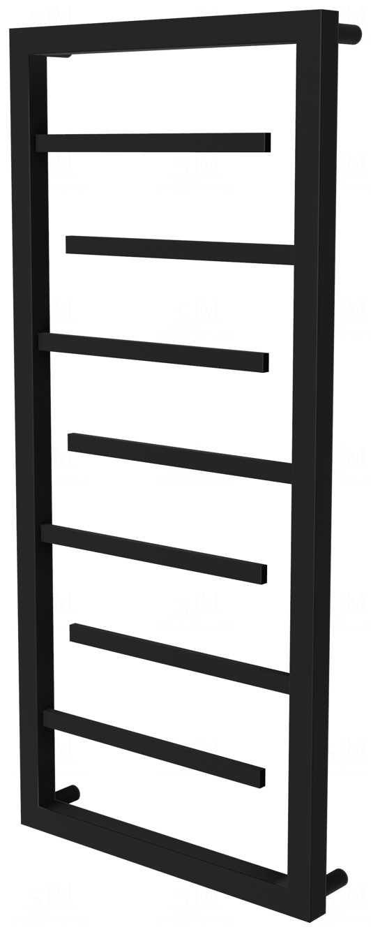 

Черная полотенцесушилка Prestige 7 RAL9005 лесенка 850x430, black