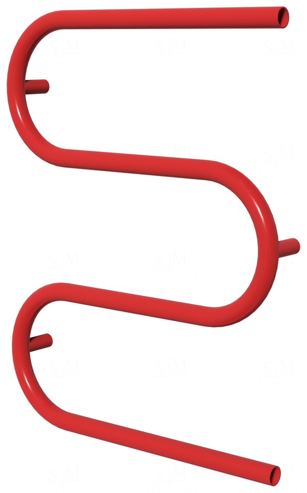 

Красная сушилка для полотенец Змейка 3 RAL3020 змейка 575x450, red