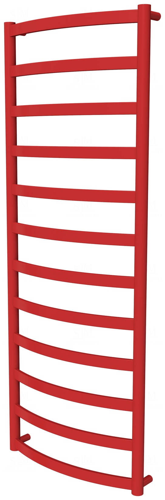 

Красный полотенцесушитель Maxima 12 RAL3020 лесенка 1250x482, red