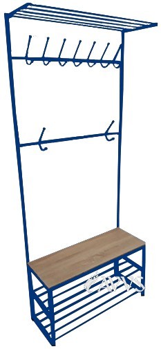 

Прихожая металлическая CHC2 J3 LOFT Метакам 100х30х192 см Синий