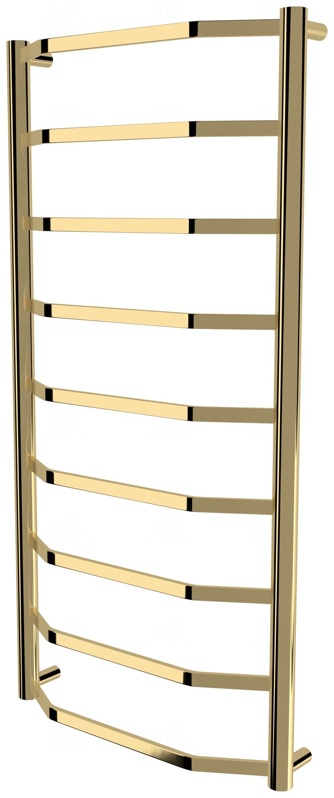 

Полотенцесушитель Luxe 9 золото лесенка 950x482, gold