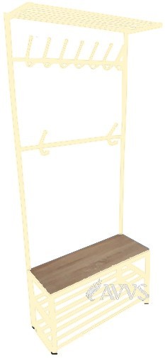 

Прихожая металлическая CHC2 J3 LOFT Метакам 80х30х192 см Бежевый