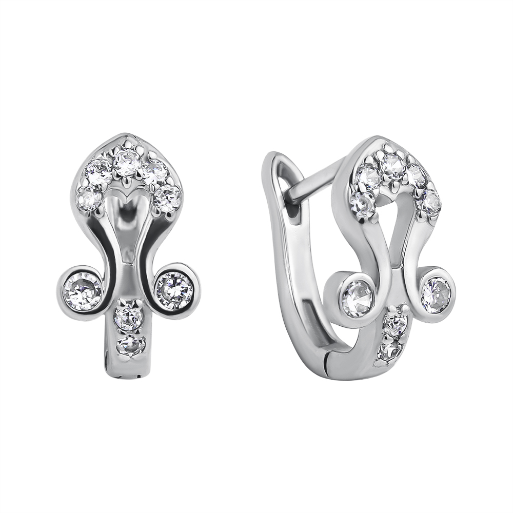 

Серебряные серьги с фианитами 000118053