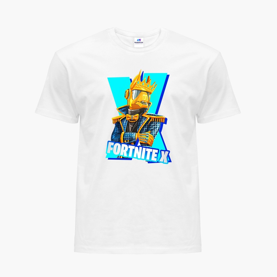 

Детская футболка Фортнайт (Fortnite) (9224-1196) 134-140 см Хлопок Белый