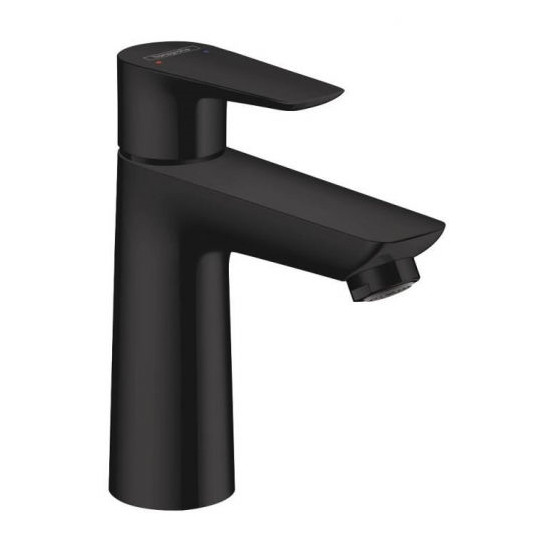

Смеситель для раковины Hansgrohe Talis E 110 однорычажный со сливным гарнитуром матовый черный 71710