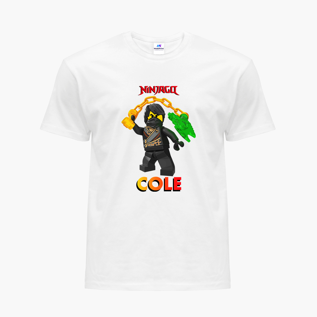 

Детская футболка Лего Ниндзяго Коул (LEGO Ninjago Masters of Spinjitzu Cole) (9224-2640) 122-128 см Хлопок Белый