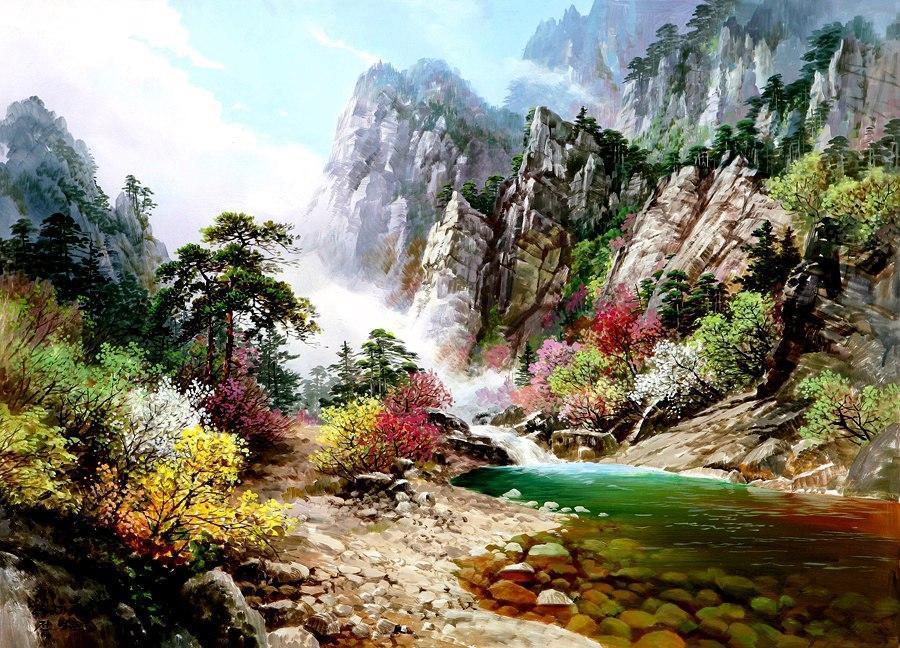 

Картина по номерам JO EOTG6165 40*50 см Скалы