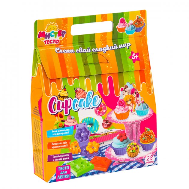 

Набор для лепки "Cup Cake" Стратег Мистер Тесто 28 эл. (71308742)