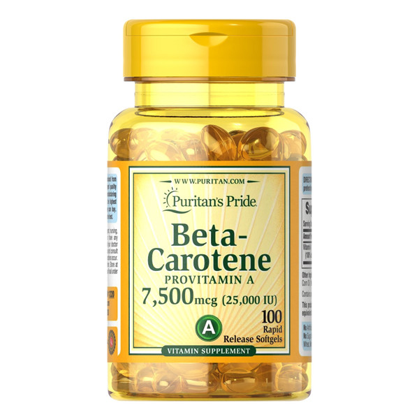 

Витамины Puritan's Pride Beta-Carotene 7500 мкг 100 капсул