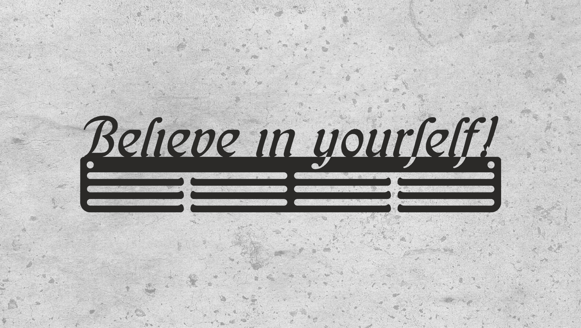

Медальница "E-Trophy" Believe in yourself Стальная (черный)