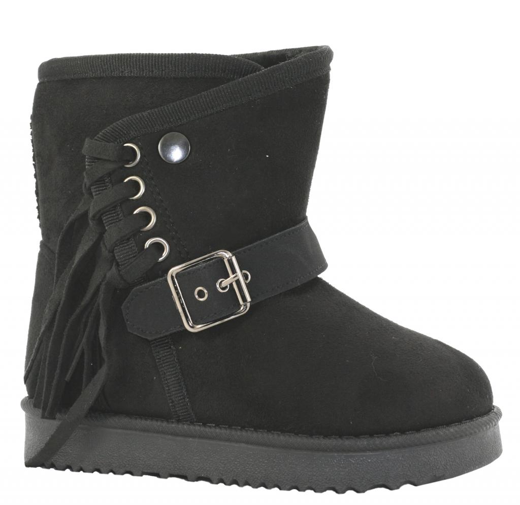 

Ботинки зимние Kylie 1647404 для девочек чёрные, замш. Размер 29