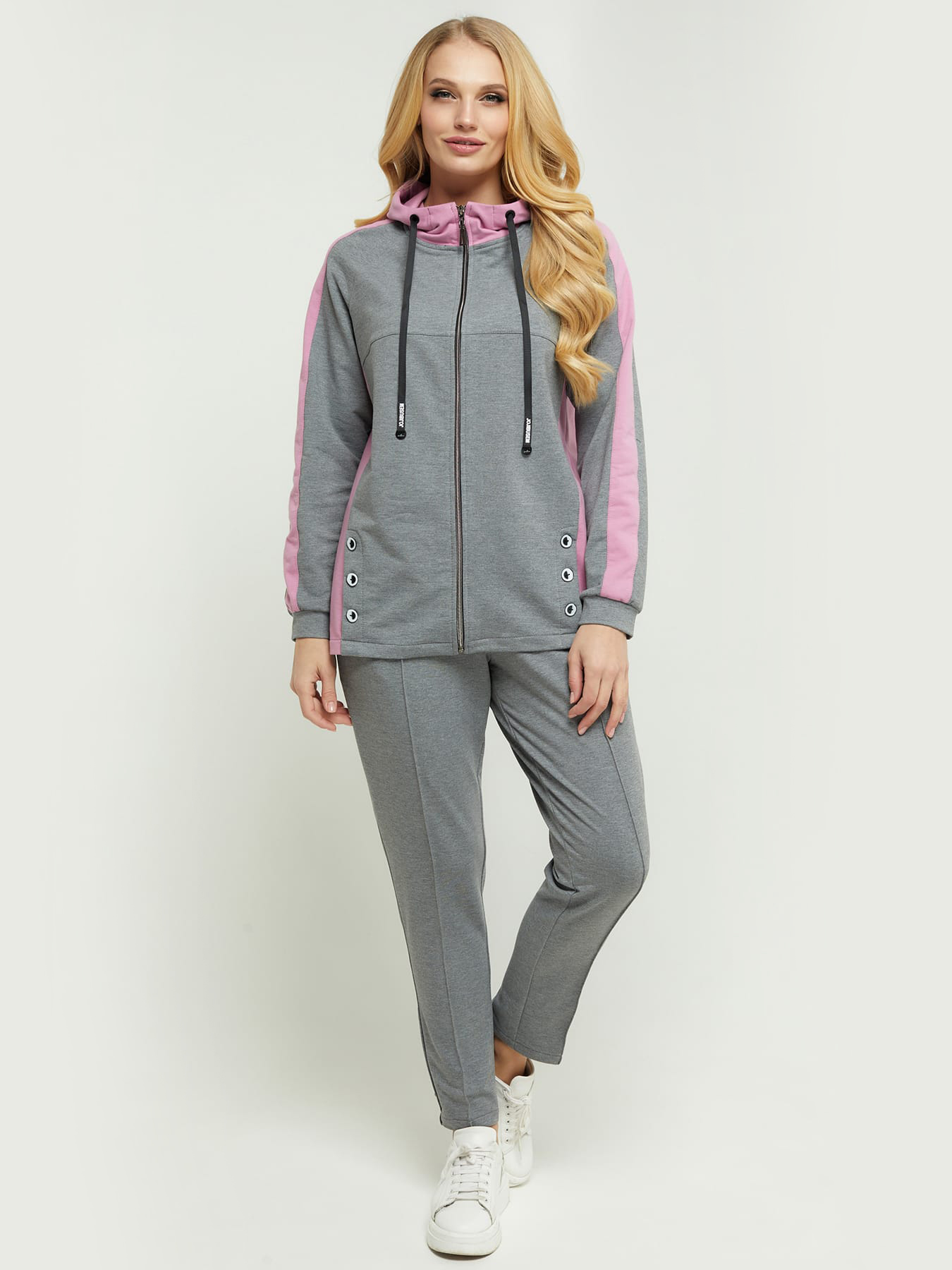 

Костюм Miledi Жаклин 101938  Серый с розовым, Костюм Miledi Жаклин 101938 48 Серый с розовым