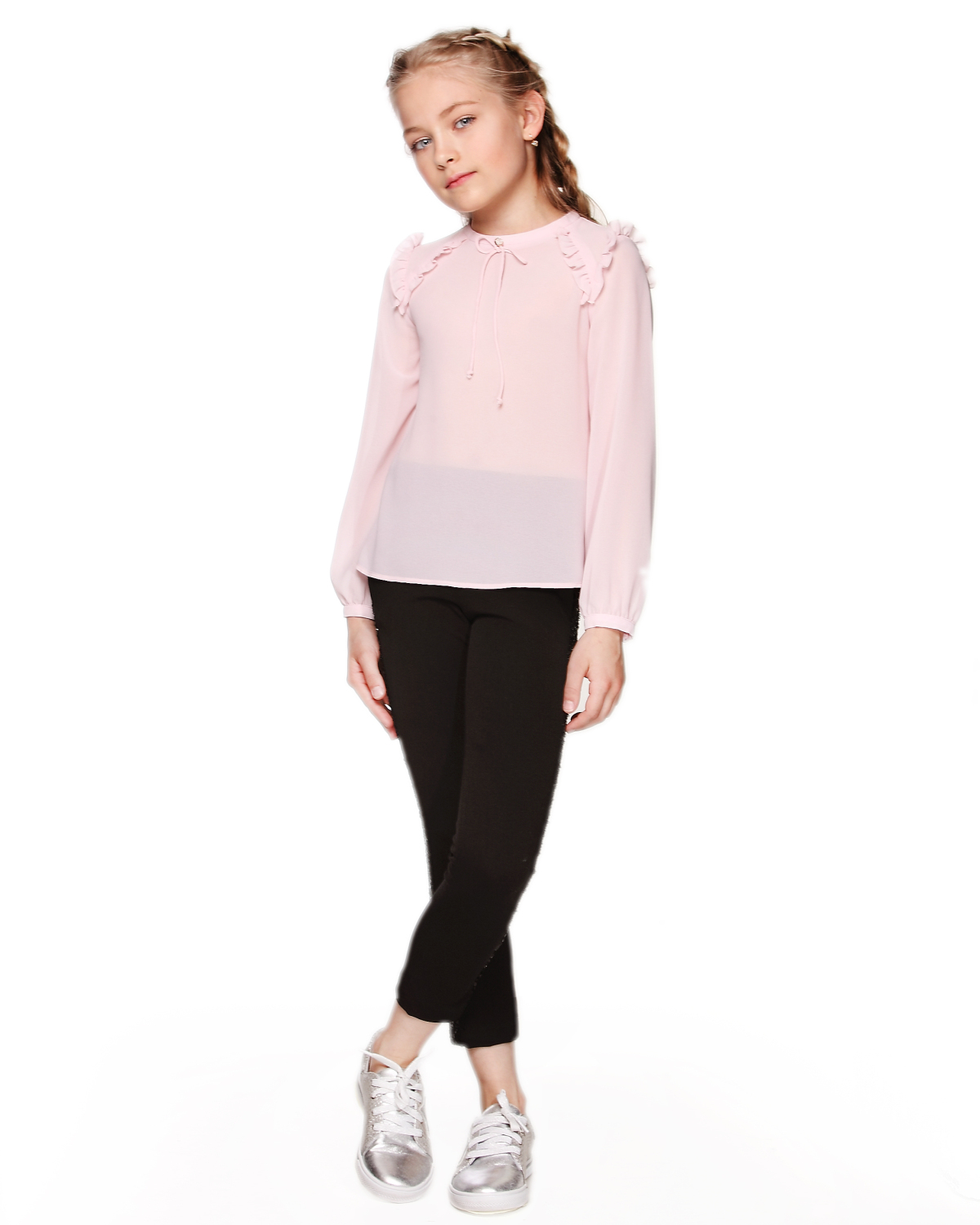 

Брюки с лампасами пайетки Lukas Kids 122 черный(8220чер)