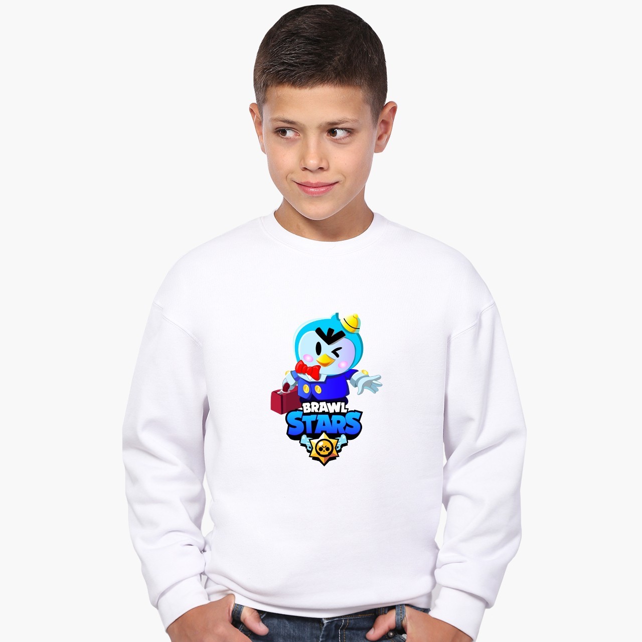 

Свитшот для мальчиков Бравл Старс (Brawl Stars) (9509-1473) 158-164 см Белый