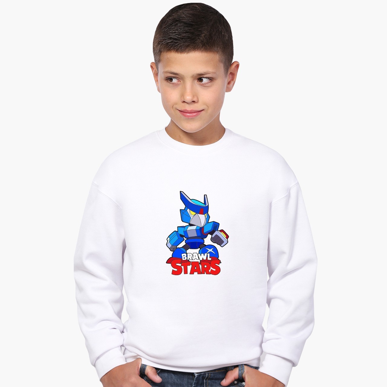 

Свитшот для мальчиков Бравл Старс Ворон Меха (Brawl Stars Crow Meha) (9509-1008) 122-128 см Белый
