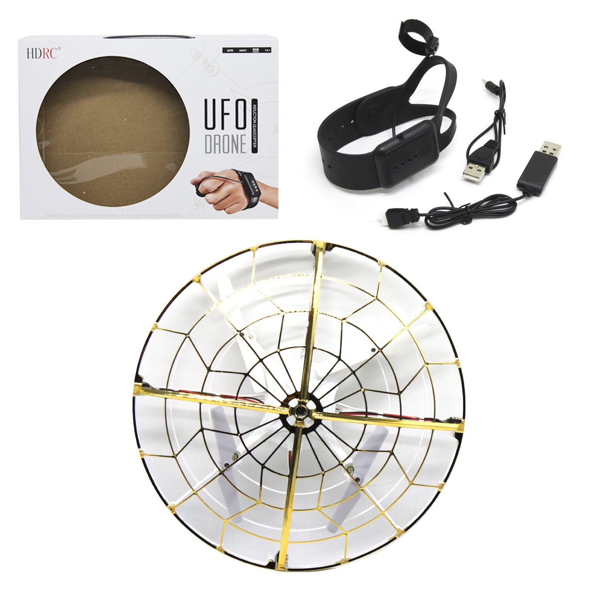 

Квадрокоптер Ufo Drone золотой MiC (H18) (179175)