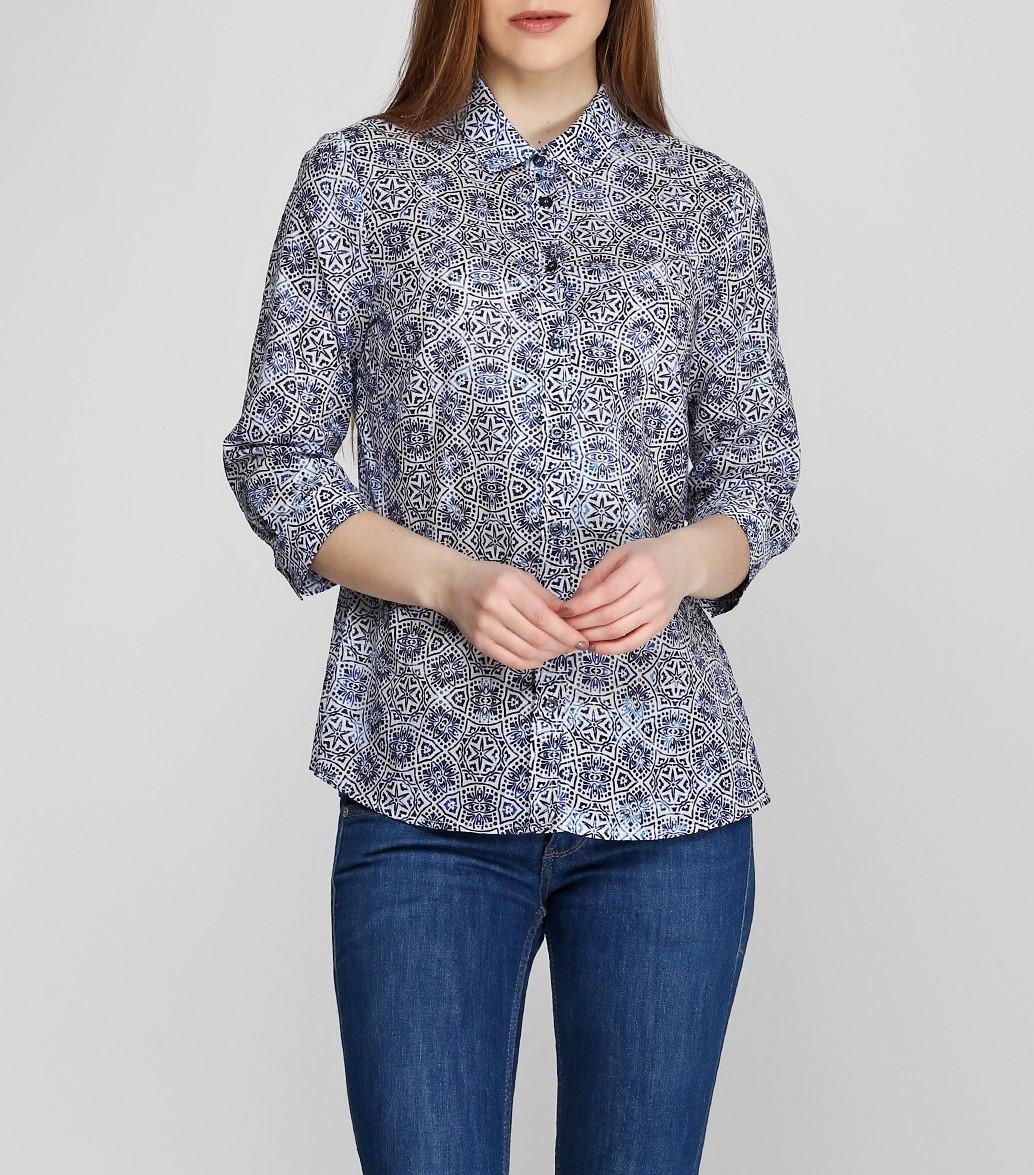 

Рубашка ZANETTI 1965  Бело-синяя, Рубашка ZANETTI 1965 46 Бело-синяя