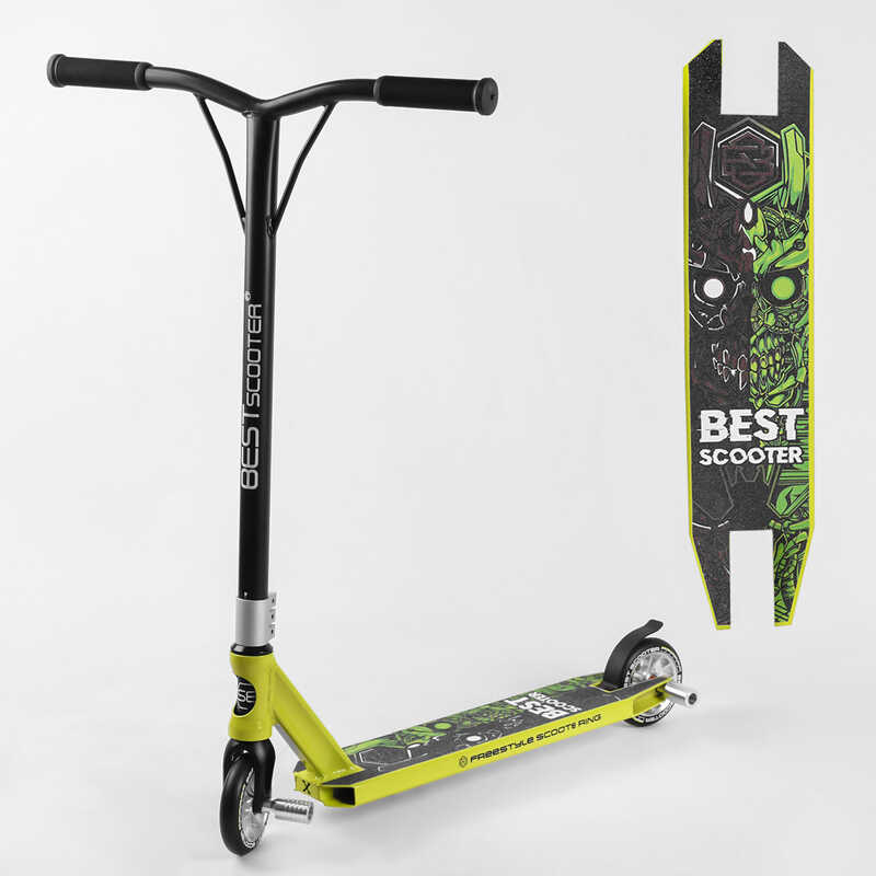 

Самокат трюковый Best Scooter 57870 HIC-система, пеги, алюминиевый диск и дека, колёса PU d-110мм, ширина руля-52см, высота - 83см