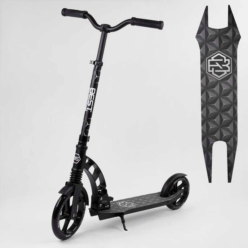 

Детский двухколесный самокат Best Scooter 37681 колеса PU, d переднего колеса - 230мм, d заднего колеса - 180мм, 1 амортизатор