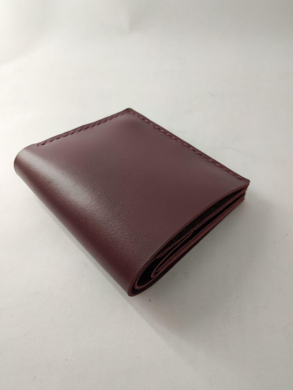 

Кожаный унисекс кошелек Compact Бордовый глянец