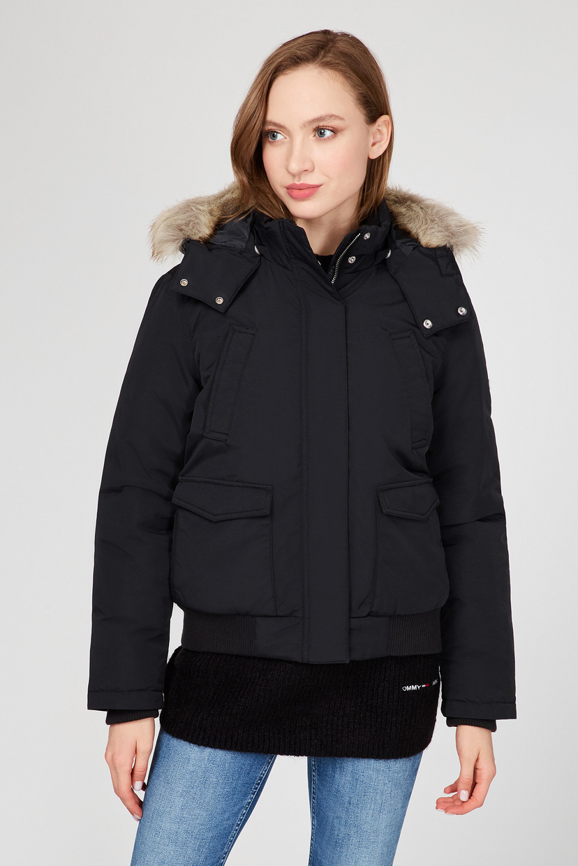 

Женский черный пуховик Tommy Hilfiger S DW0DW08842