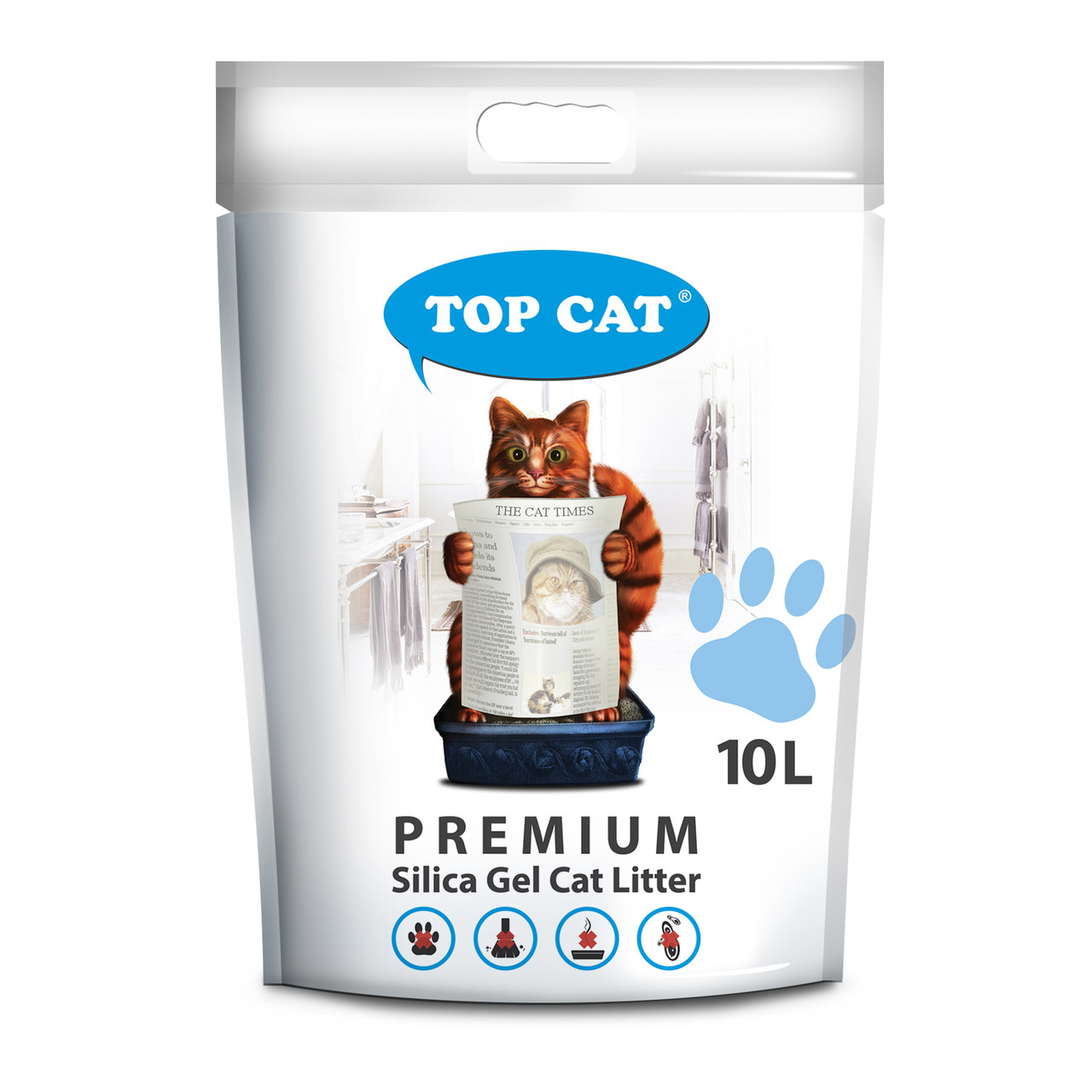 

Силикагелевый наполнитель для кошачьего туалета Top Cat Premium 10 л