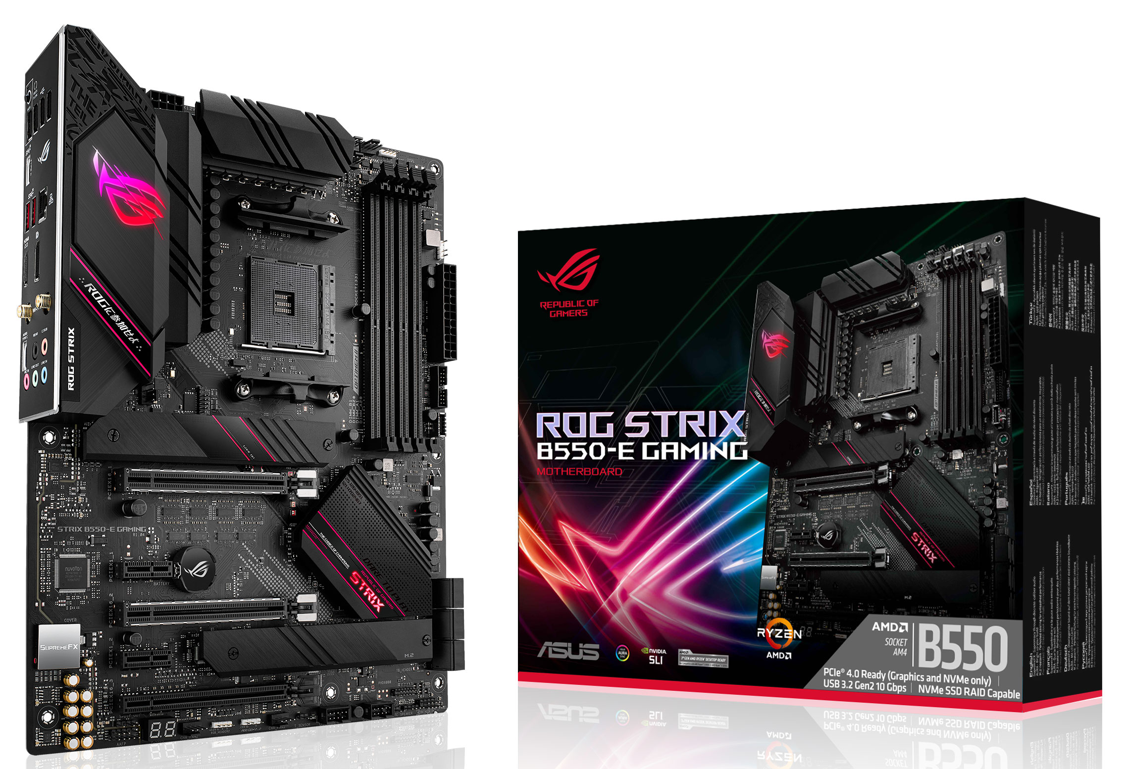 Материнская плата Asus ROG Strix B550-E Gaming (sAM4, AMD B550, PCI-Ex16) –  отзывы покупателей | ROZETKA