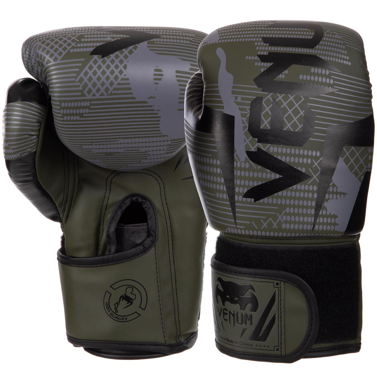 

Перчатки для бокса и единоборств VENUM Heroe PU 2533 Dark Green-Black 10 унций