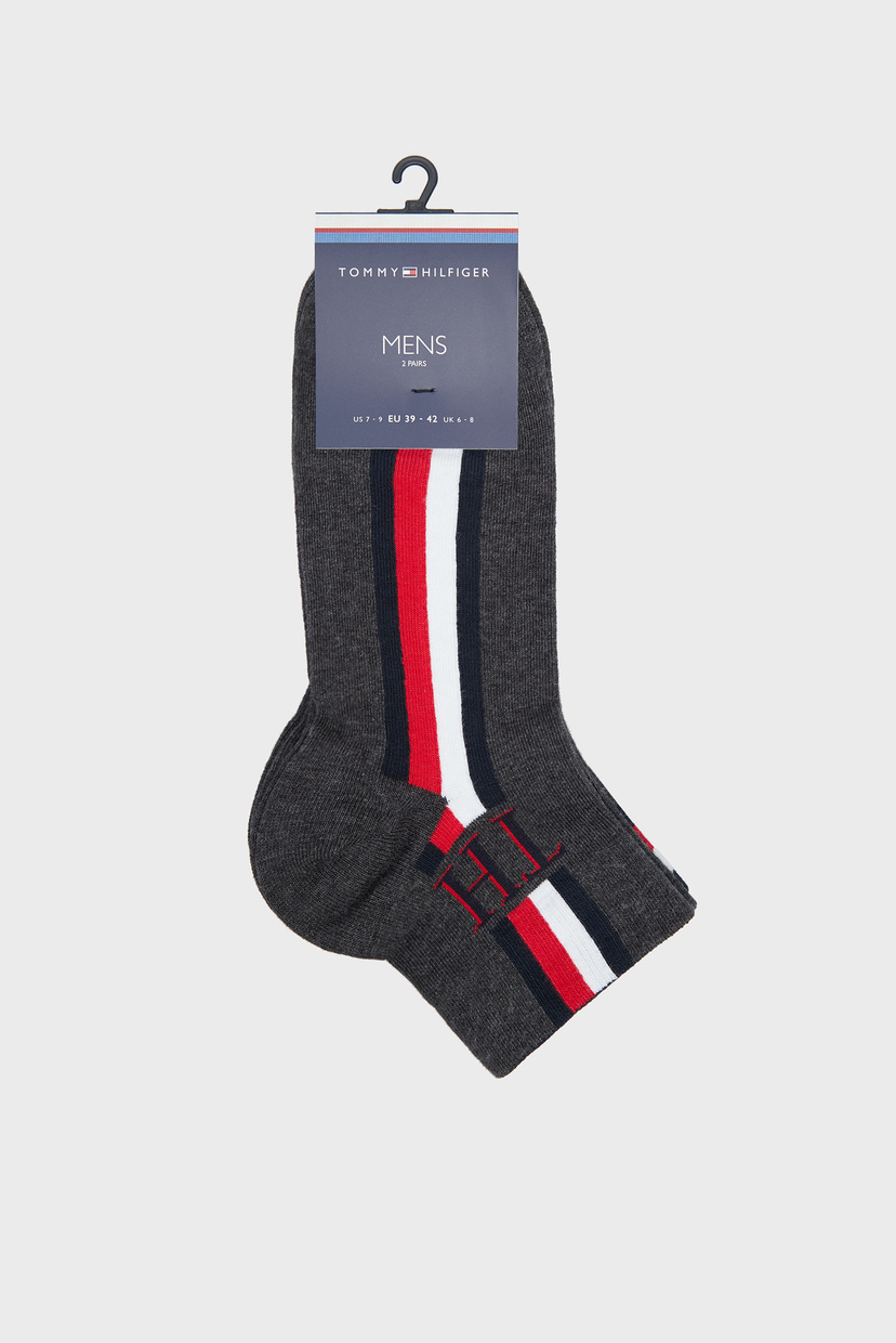 

Мужские темно-серые носки (2 пары) TH MEN QUARTER 2P ICONIC STRIPE Tommy Hilfiger 39/42 320203001