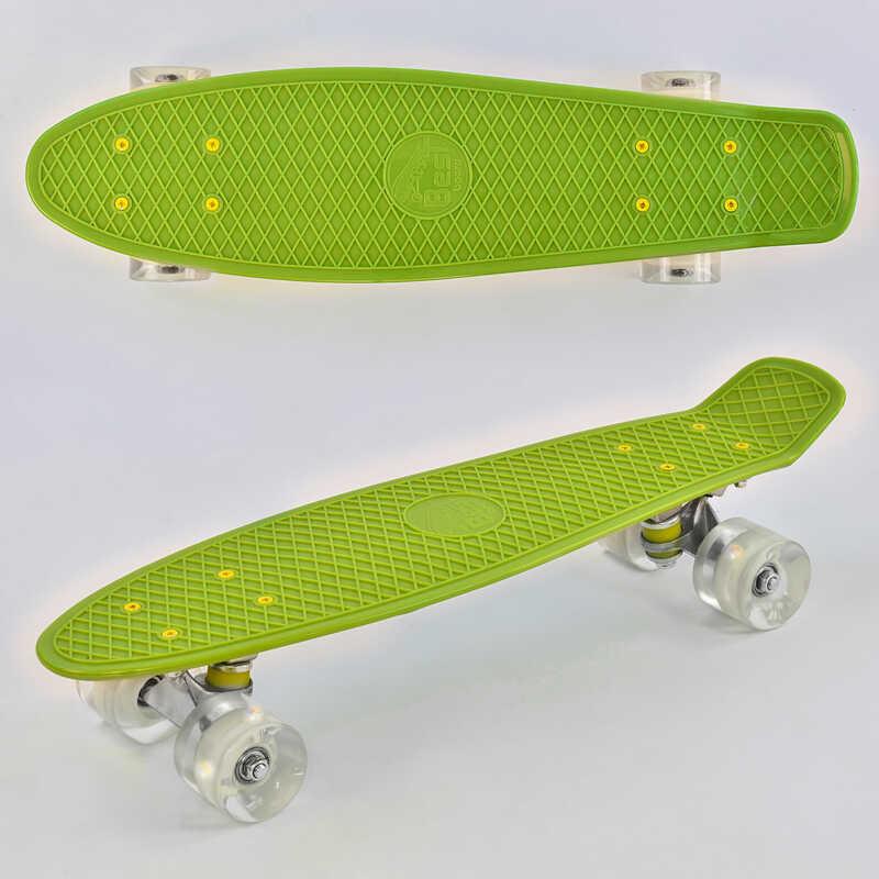

Скейт Пенни борд 0355 (8) Best Board, колёса PU со светом, Салатовый