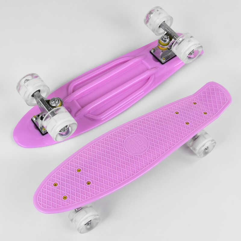 

Скейт Пенни борд 3805 Best Board, колёса PU со светом, Светло-фиолетовый