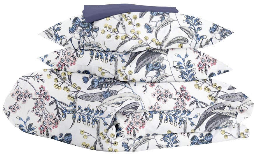 

Комплект постельного белья Cosas Flowers Yard El Dark Blue 160х220