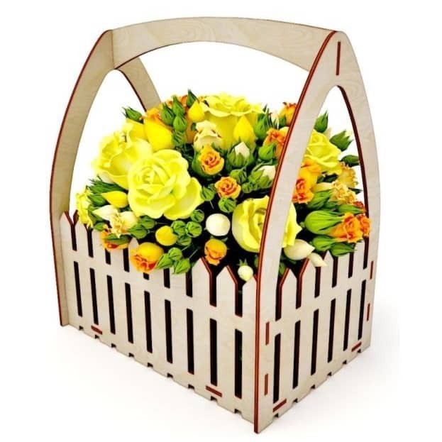 

Подарункова корзинка для квітів 14*22* 26см