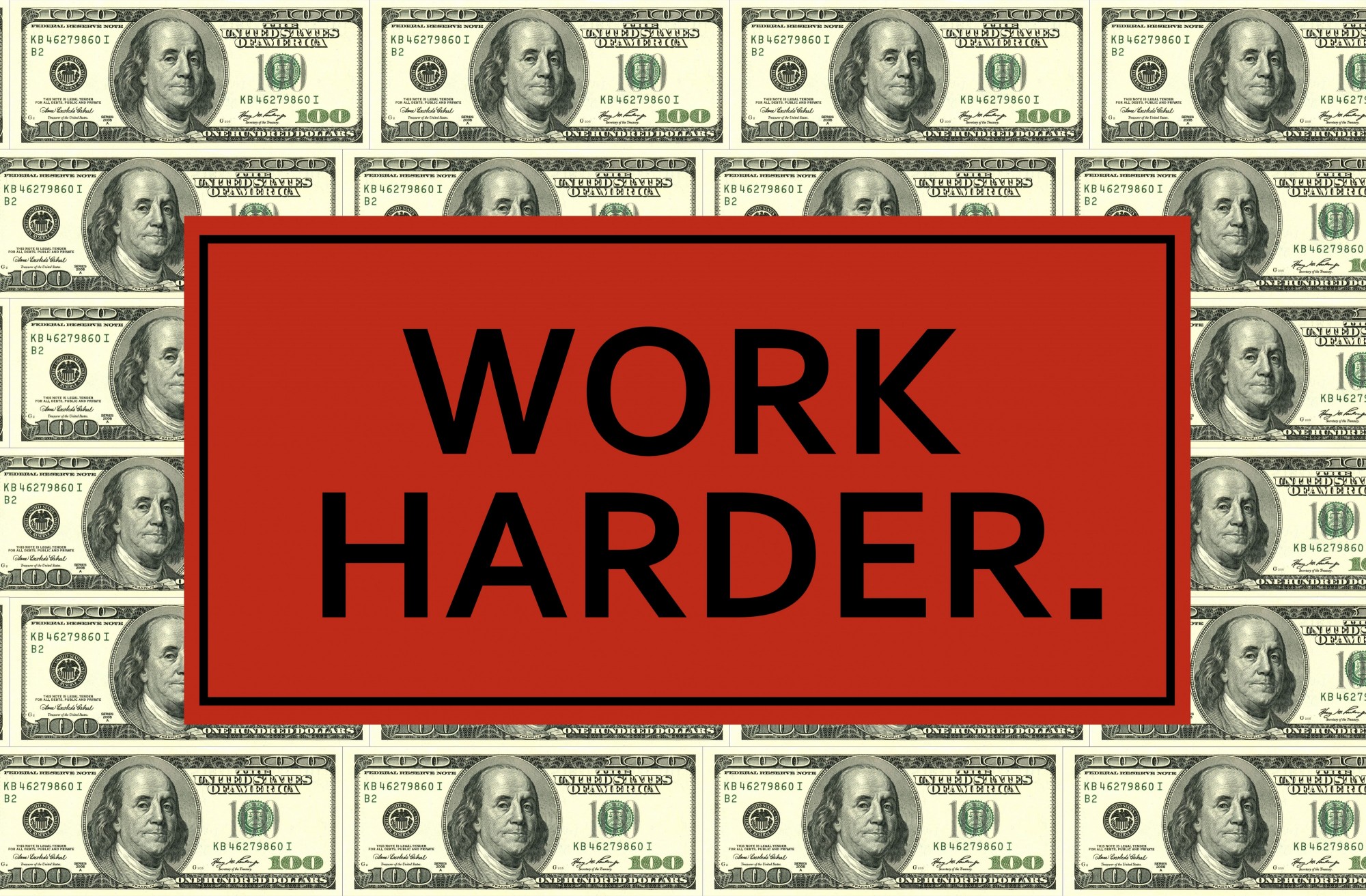 

Картина на холсте work harder работай усерднее 50х75 см
