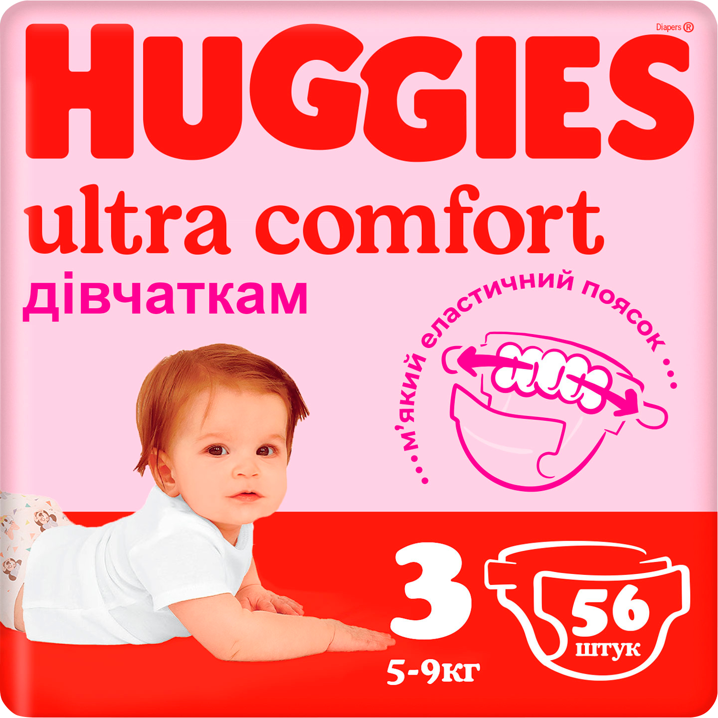 

Подгузники Huggies Ultra Comfort 3 Jumbo для девочек 56 шт (5029053565354)