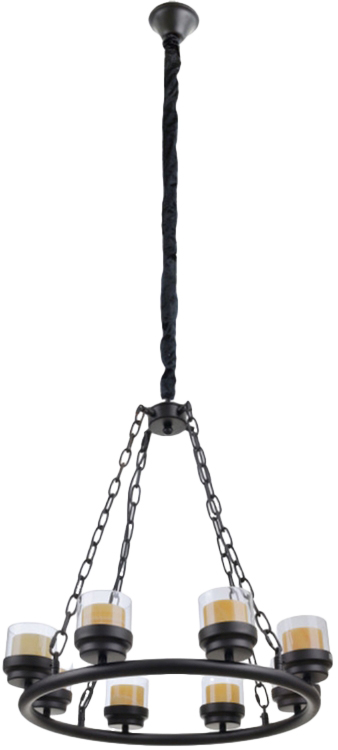 

Люстра Brille BL-387S/8 E27 BK (24-384)