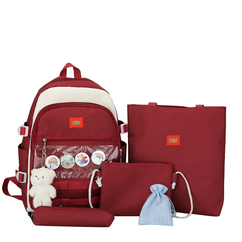 

Рюкзак женский + сумки + пенал Комплект CLBDBAG Бордовый (291G)