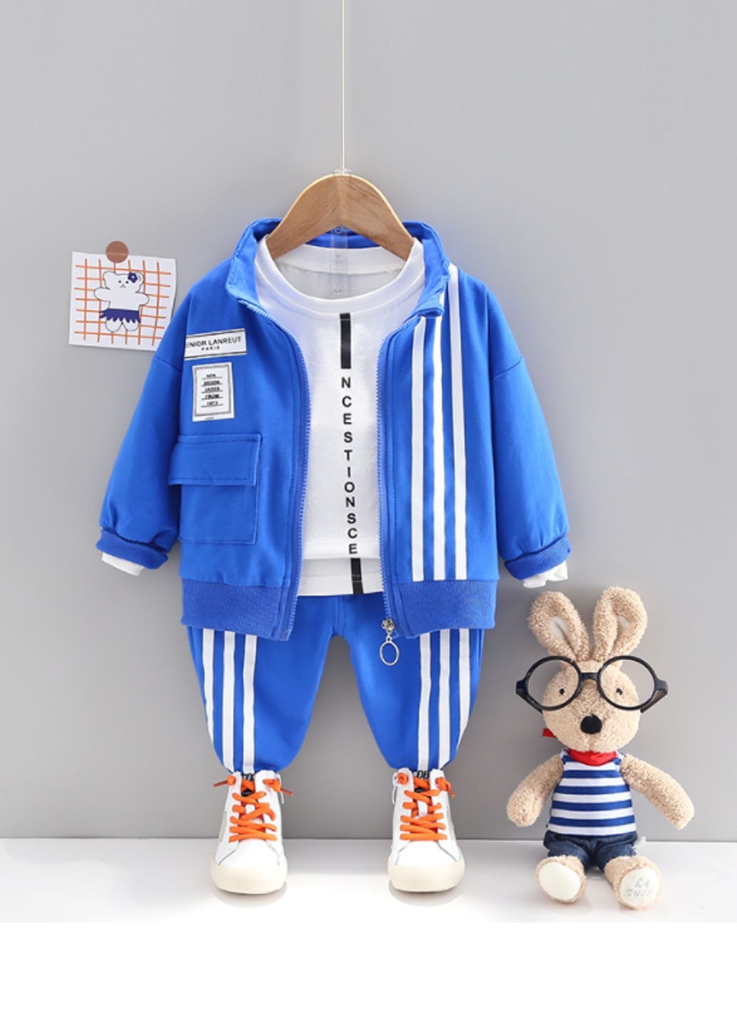 

Спортивный костюм тройка No brand 98 см синий