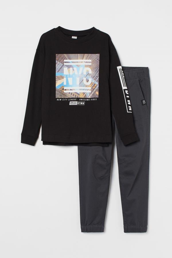 

Комплект H&M пх6476 чорний, сірий 170
