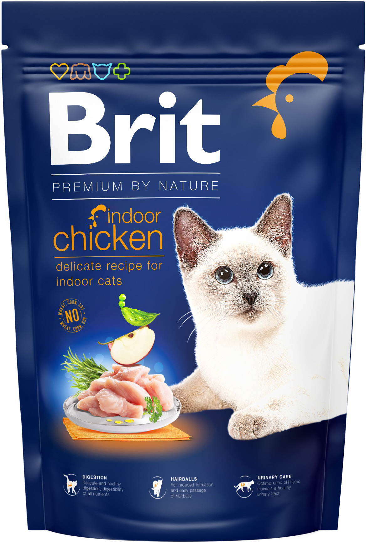 

Сухой корм для кошек, живущих в помещении Brit Premium by Nature Cat Indoor с курицей 1.5 кг