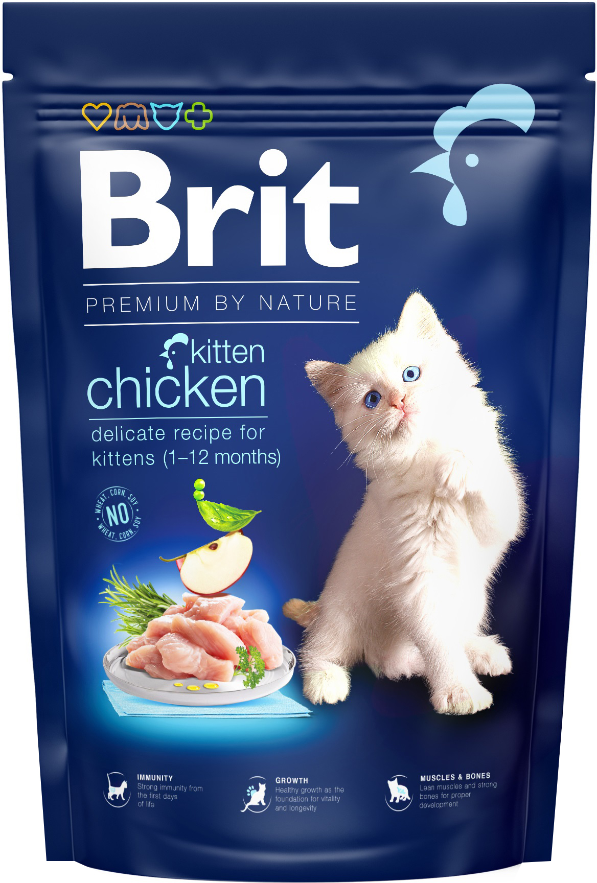 

Сухой корм для котят Brit Premium by Nature Cat Kitten с курицей 1.5 кг