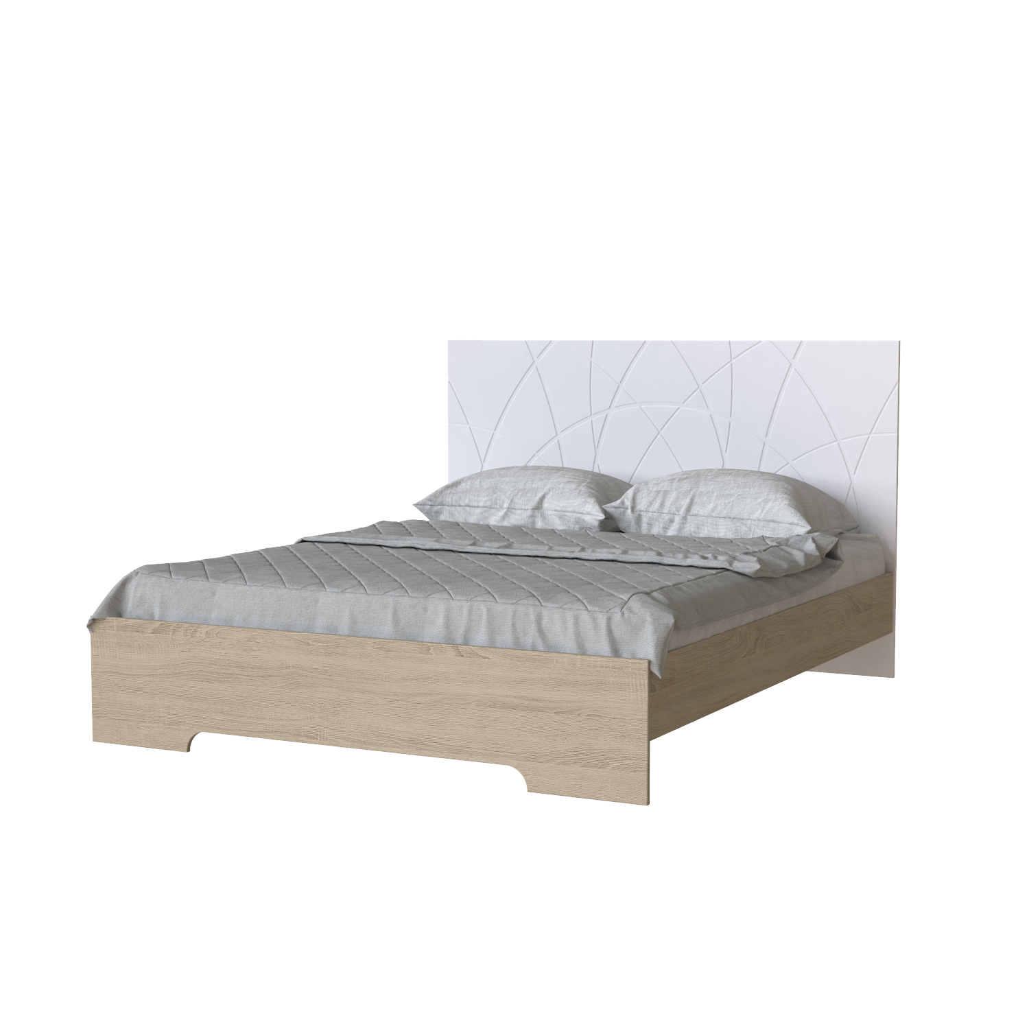 

Кровать 1,6 Loretto С Деревянный Вклад Art In Head 1670x1100x2044 Дуб Сонома + Белый Супермат