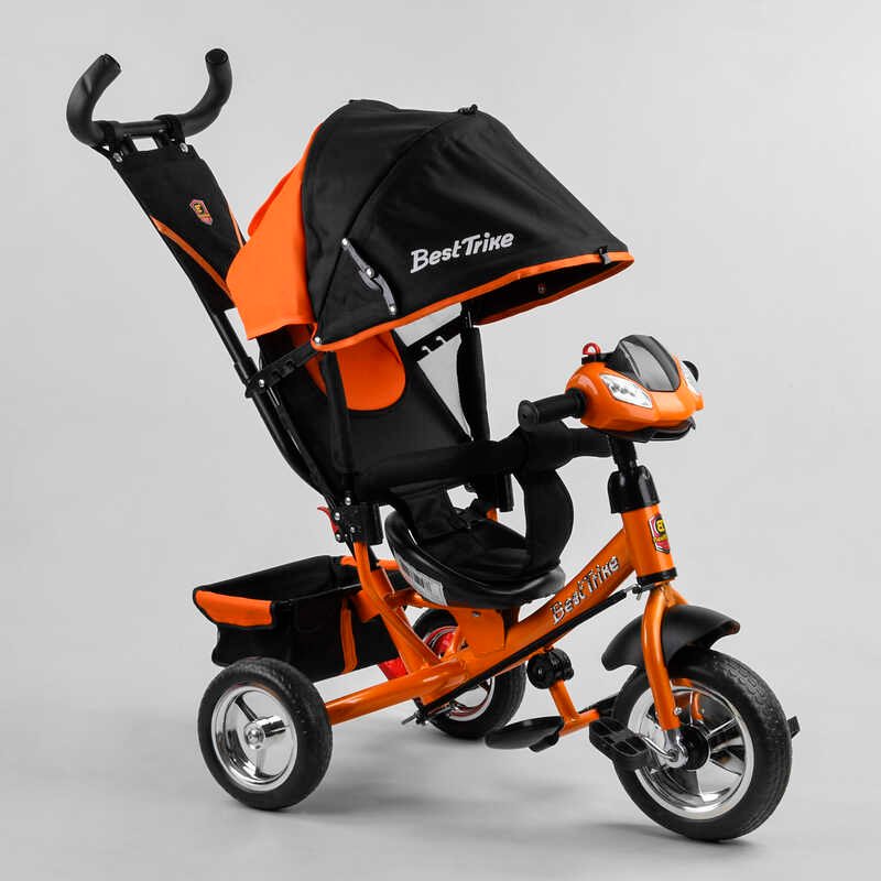 

Детский трехколесный велосипед с родительской ручкой 6588 / 77-607 Best Trike колесо пена, d=25см переднее, d=20см задние, фара